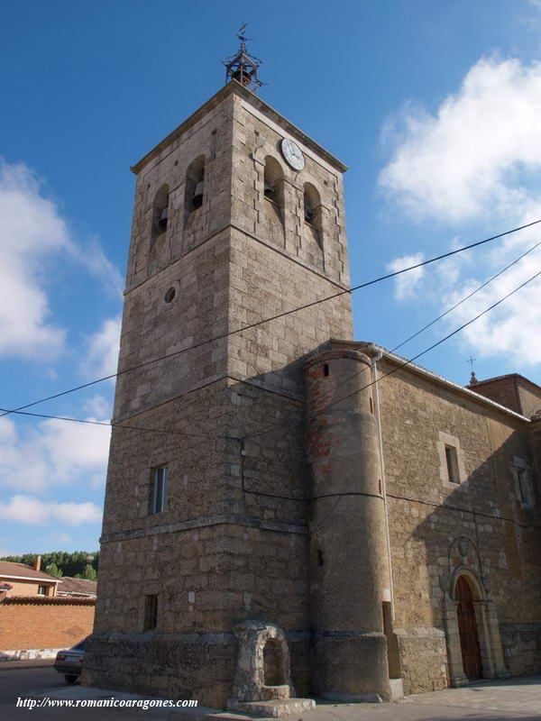 VISTA SUROESTE DEL TEMPLO. TORRE ADOSADA